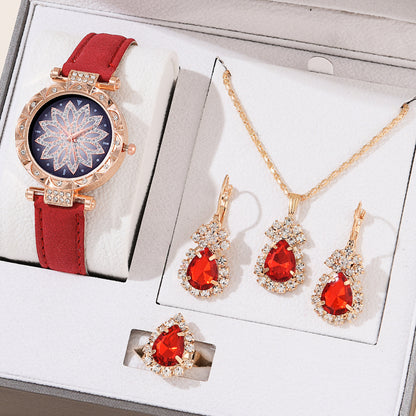 Women’s Quartz Watch & Necklace Set