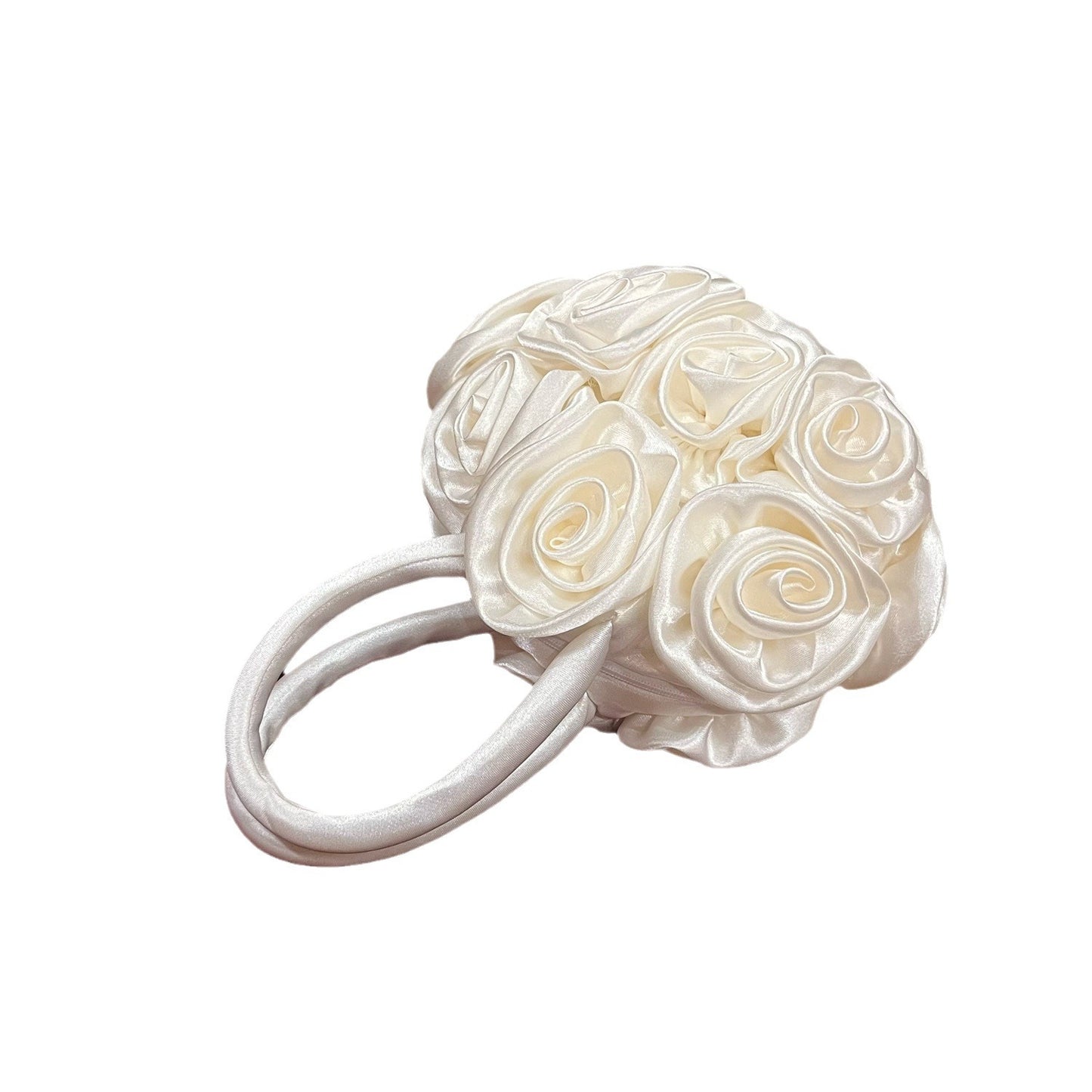 Runde Handtasche im Retro-Blumenmuster