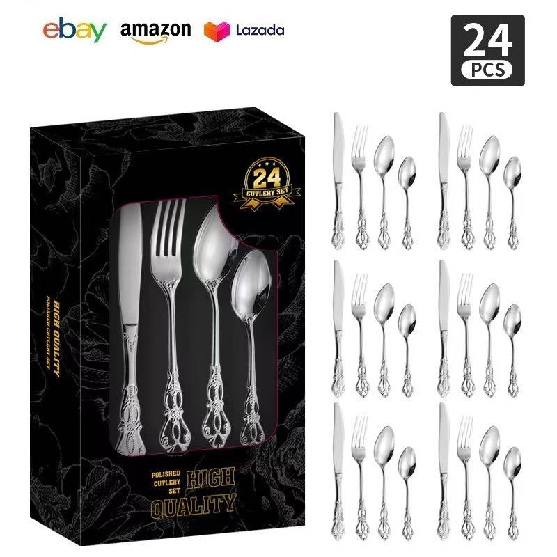 Royal Court 24-Piece Stainless Steel Western Cutlery Gift Set