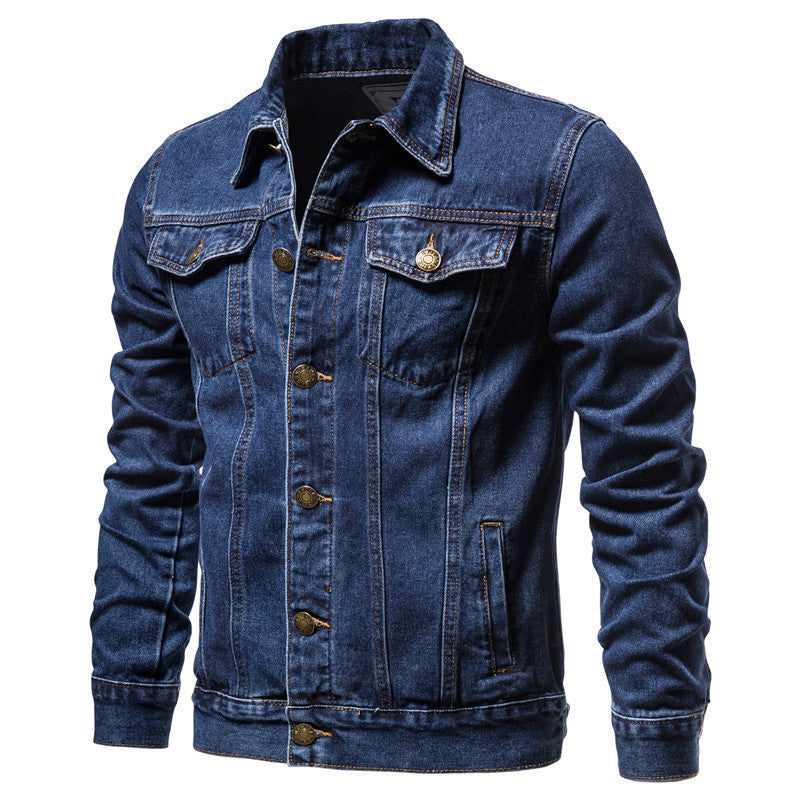 🧥Men’s Slim Denim Jacket – Korean Style, Casual Cardigan, Spring / Autumn