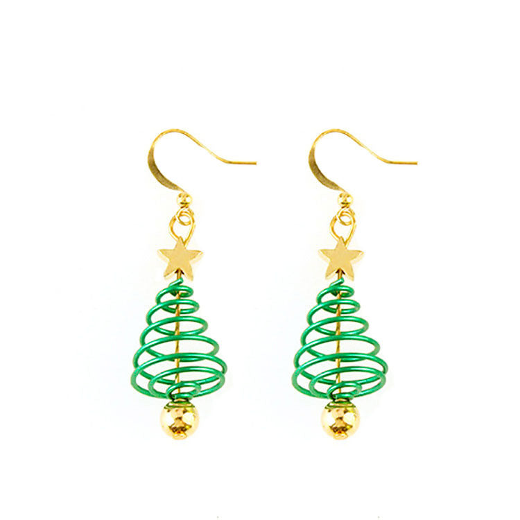 Christmas-themed alloy earrings