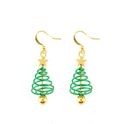 Christmas-themed alloy earrings