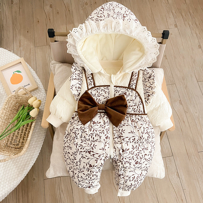 Combinaison d'hiver en duvet pour bébé fille