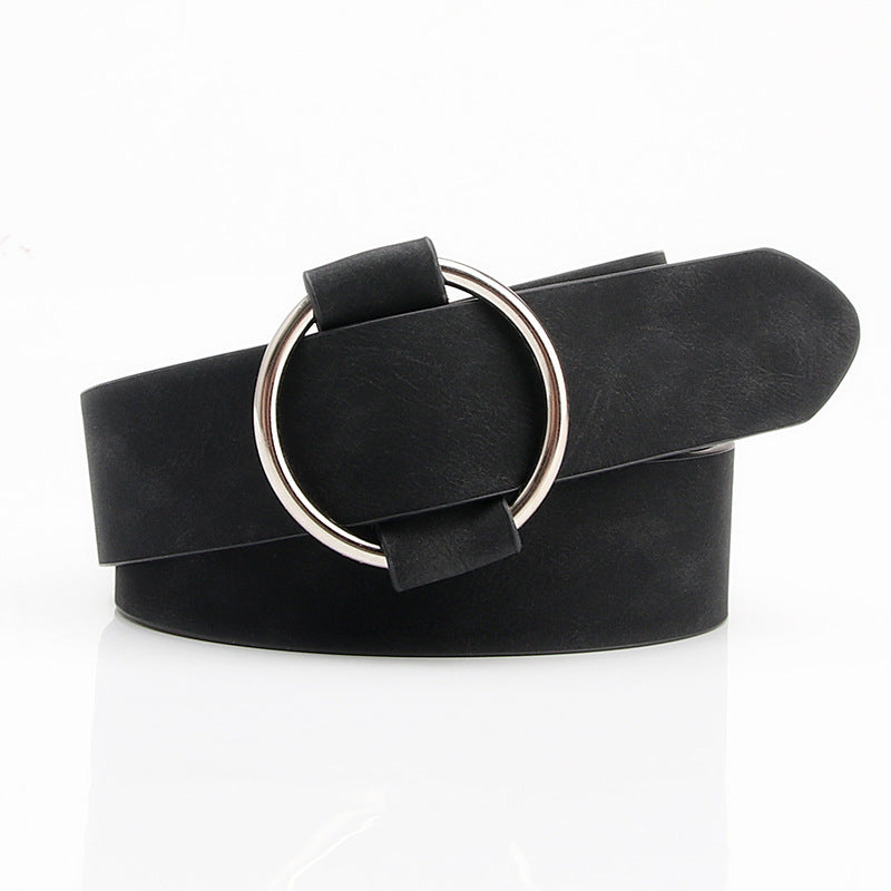 Women's Belt Round Buckle Needle