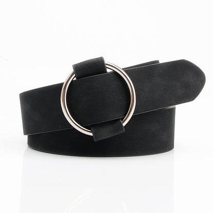 Women's Belt Round Buckle Needle