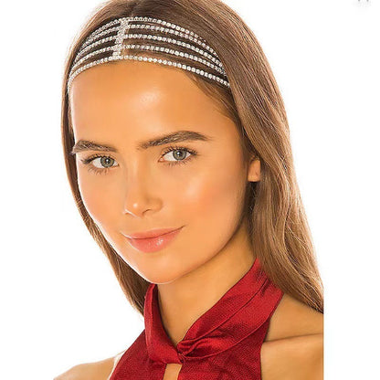 Multi-layer full diamond elastic headband