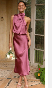 🌸Elegant Satin Sleeveless Dress