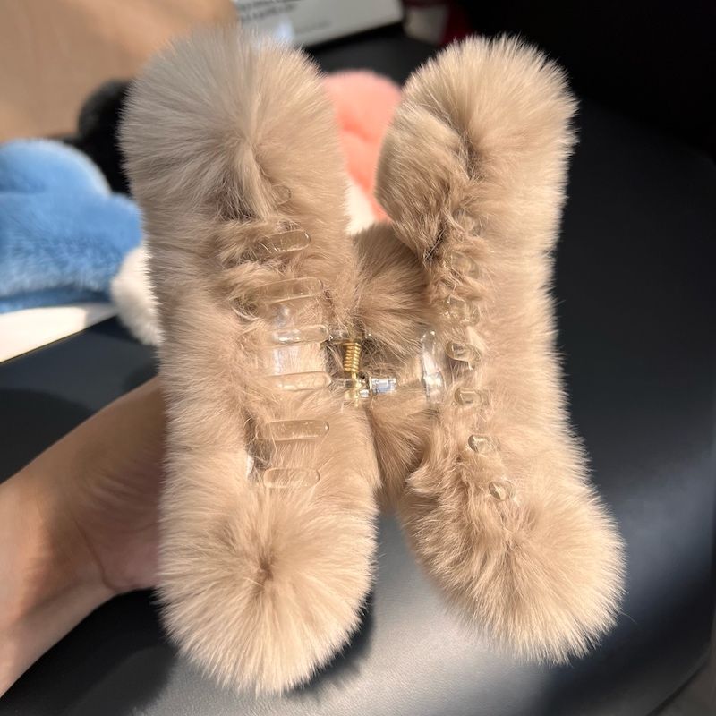 Rabbit Fur Hair Clip