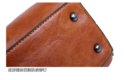 👜Women’s Handbag Set – 4‑Piece Oily Leather Shoulder Bags
