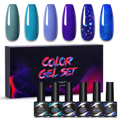 Kit de 6 vernis gel UV couleur