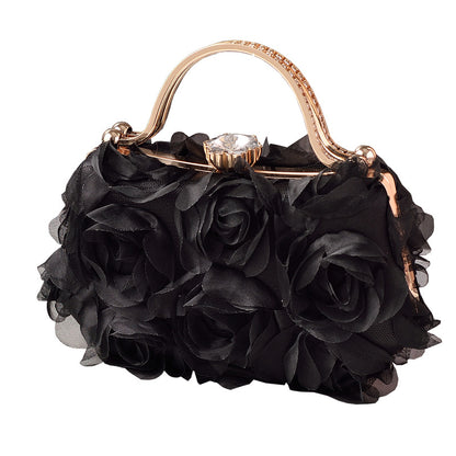 Luxuriöse Abendtasche mit Blumenmuster – Braut- und Party-Stil