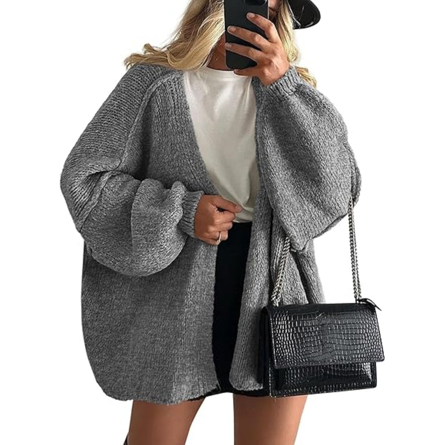 🧶 Autumn / Winter Women’s Knitted Cardigan – Casual Loose Sweater Jacket