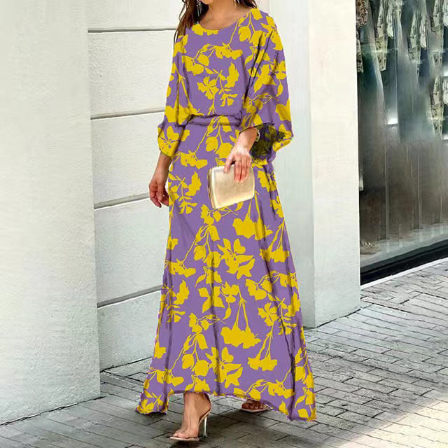 👗Ensemble jupe élégant à imprimé pour femme