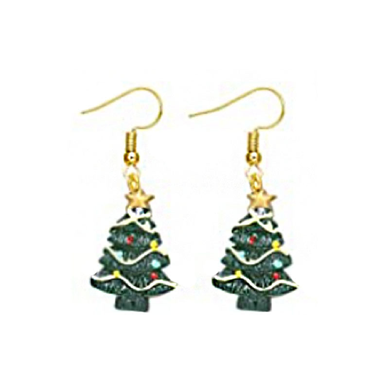 Christmas-themed alloy earrings