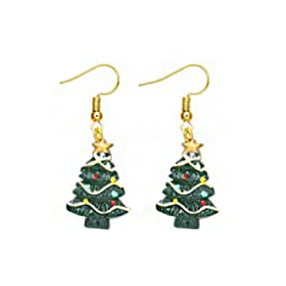 Christmas-themed alloy earrings