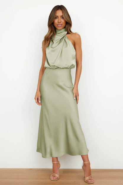 🌸Elegant Satin Sleeveless Dress