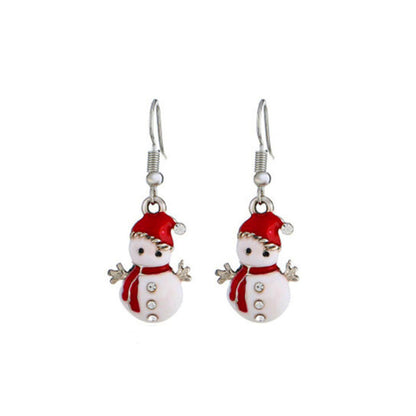Christmas-themed alloy earrings
