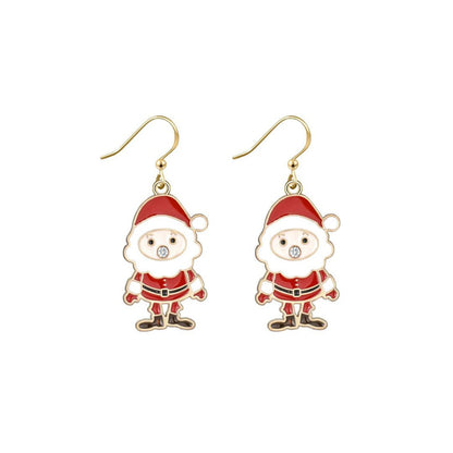 Christmas-themed alloy earrings