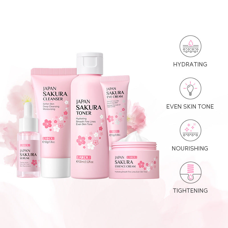 5-teiliges Geschenkset für feuchtigkeitsspendende Gesichtspflege