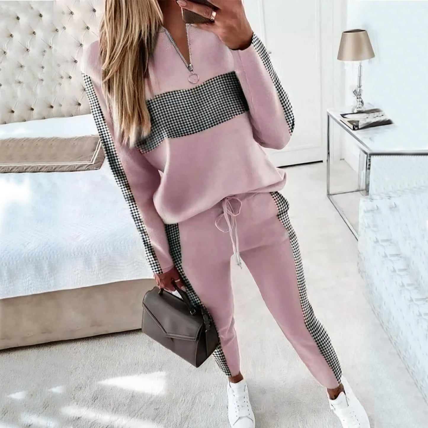 🌸Grauer Spleiß-Anzug für Damen - Globale OL-Mode