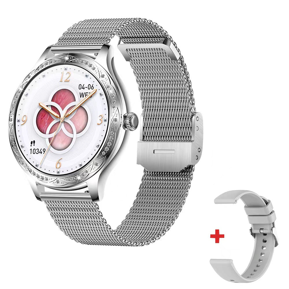Montre connectée AK60 pour femme – Écran HD 1,27", résolution 360°, appels Bluetooth, design élégant et fonctionnel