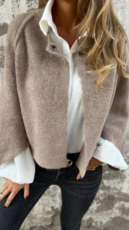 👘 Women’s Loose Cashmere Bat Sleeve Jacket