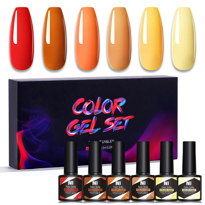 Kit de 6 vernis gel UV couleur