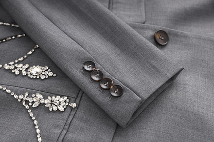 Autumn / Winter Beaded Suit Dress