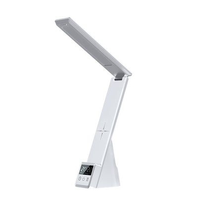 💡Kreative faltbare Schreibtischlampe – 15W kabelloses Ladegerät für Telefon, Kopfhörer & Uhr, Multifunktions-Augenschutz