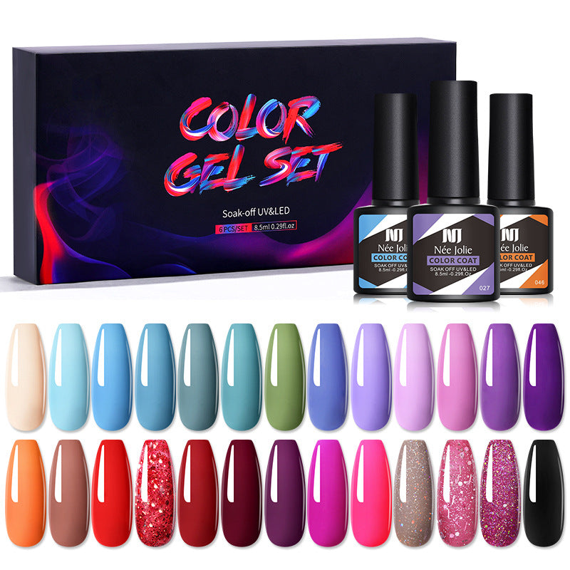 Kit de 6 vernis gel UV couleur