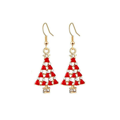 Christmas-themed alloy earrings
