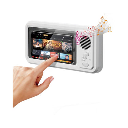 Waterproof Bathroom Phone Box with Bluetooth Speaker & Touch Screen Holder