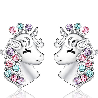 Unicorn necklace & earrings set for kids