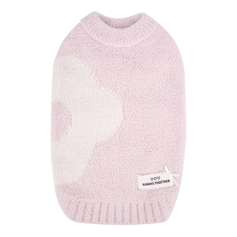 Flower Sweater – Autumn / Winter Pet Clothing for Small Dogs