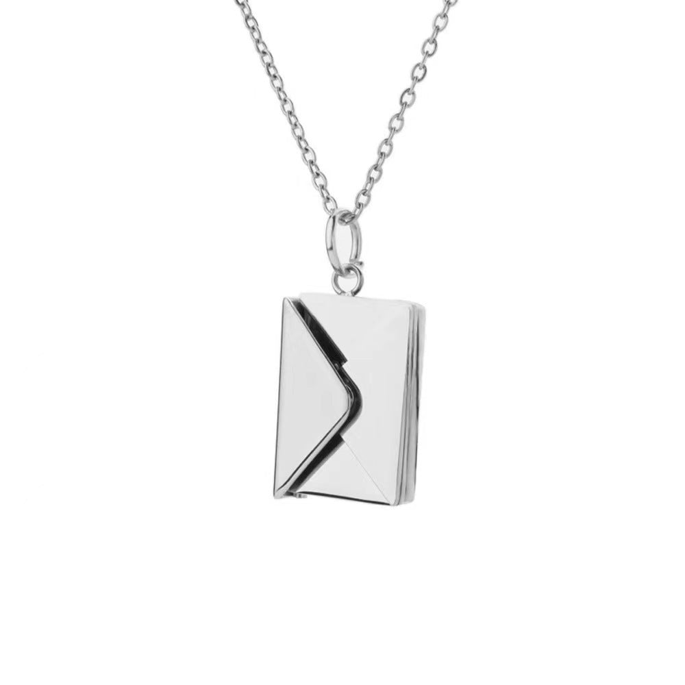 Elegant Envelope Pendant Necklace