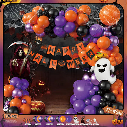 🎃 Halloween Balloon Arch Decoration Kit