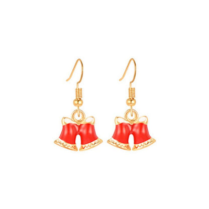 Christmas-themed alloy earrings