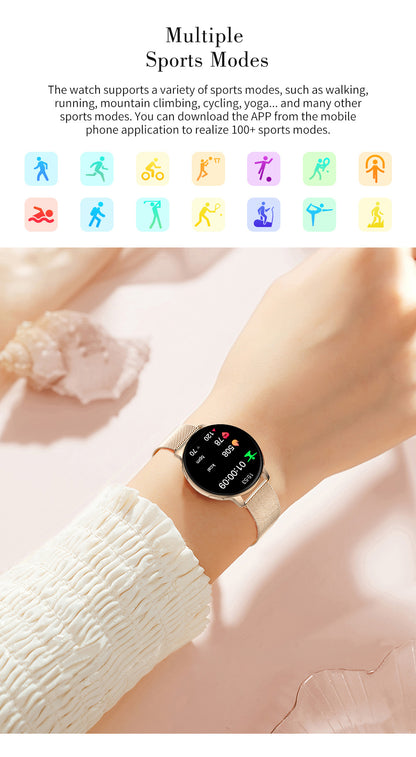 S53 Smart Watch – 1.39" round HD screen, Bluetooth calling, pedometer, multi-sports modes, and weather updates