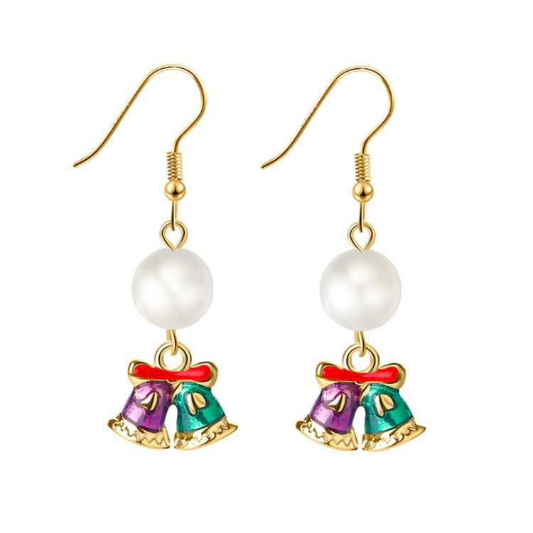 Christmas-themed alloy earrings
