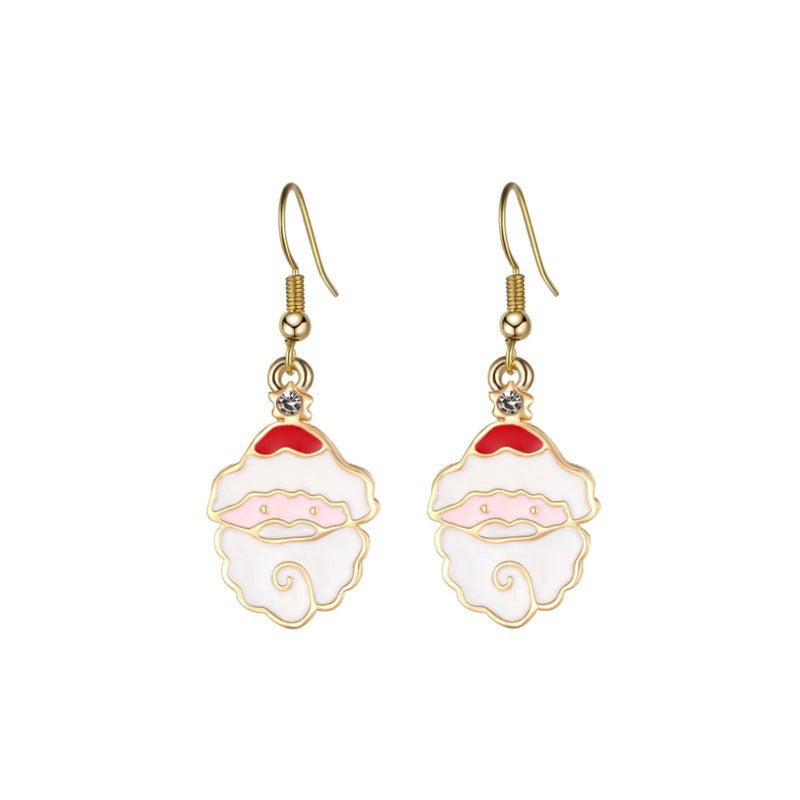 Christmas-themed alloy earrings