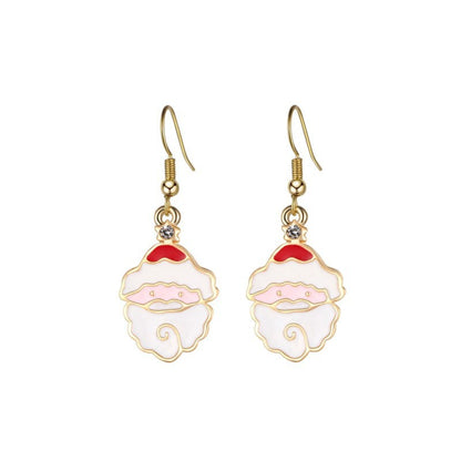 Christmas-themed alloy earrings