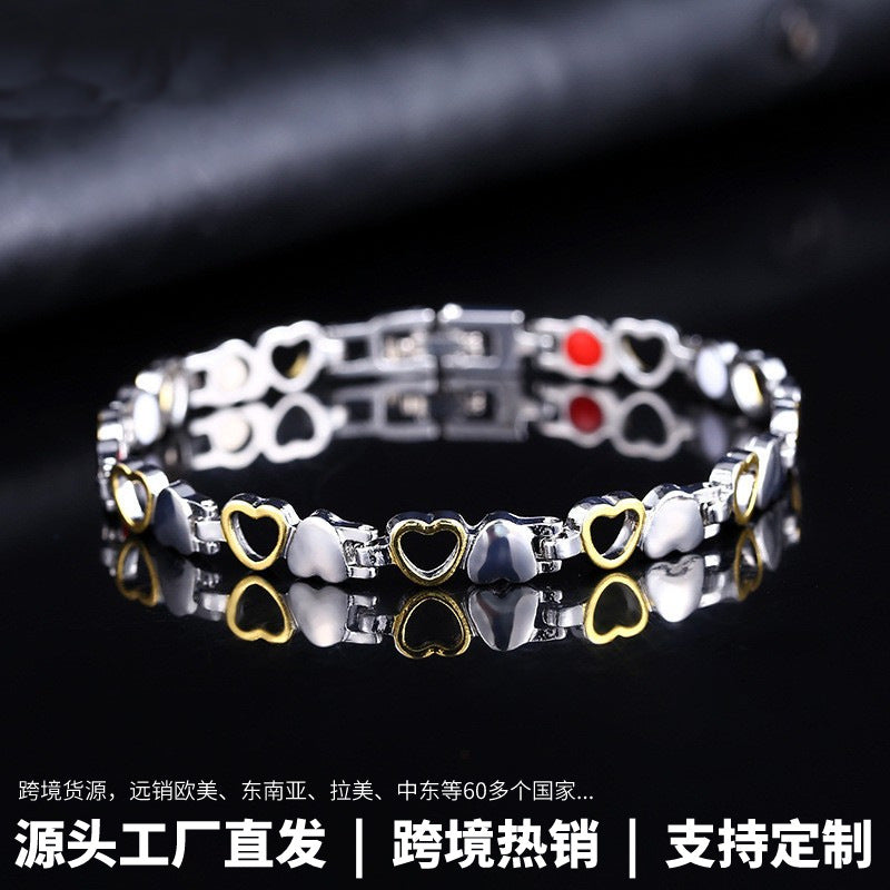 💞 Love Hollow Couple Bracelet – Fashion Magnet Jewelry