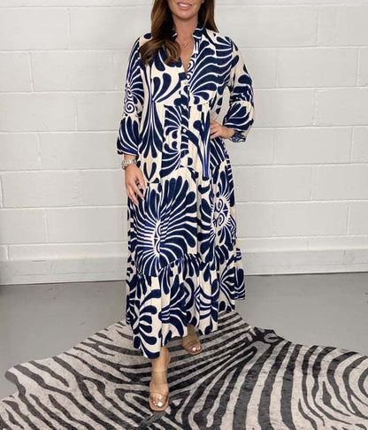 Autumn / Winter Printed Loose Casual Dress