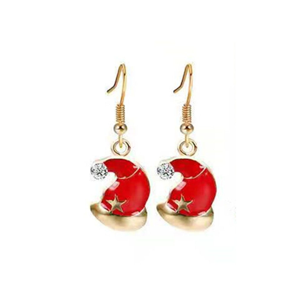 Christmas-themed alloy earrings