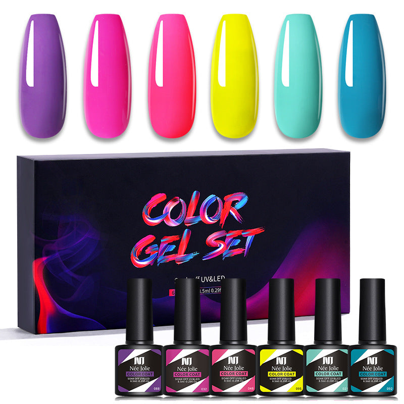 Kit de 6 vernis gel UV couleur