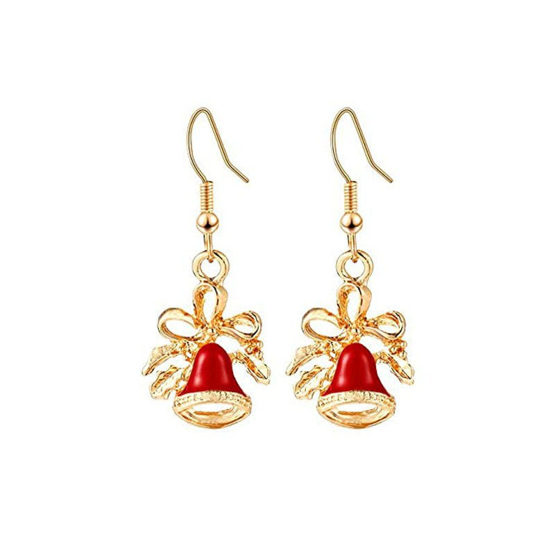 Christmas-themed alloy earrings