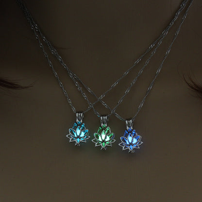 Luminous accessories featuring trendy, versatile hollow necklaces