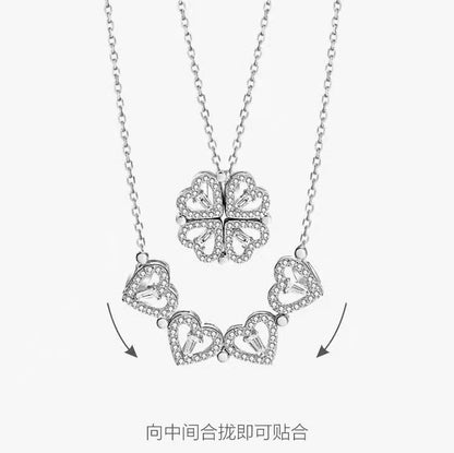 🍀Lucky Clover Love Necklace – Fashion Pendant Valentine’s Gift