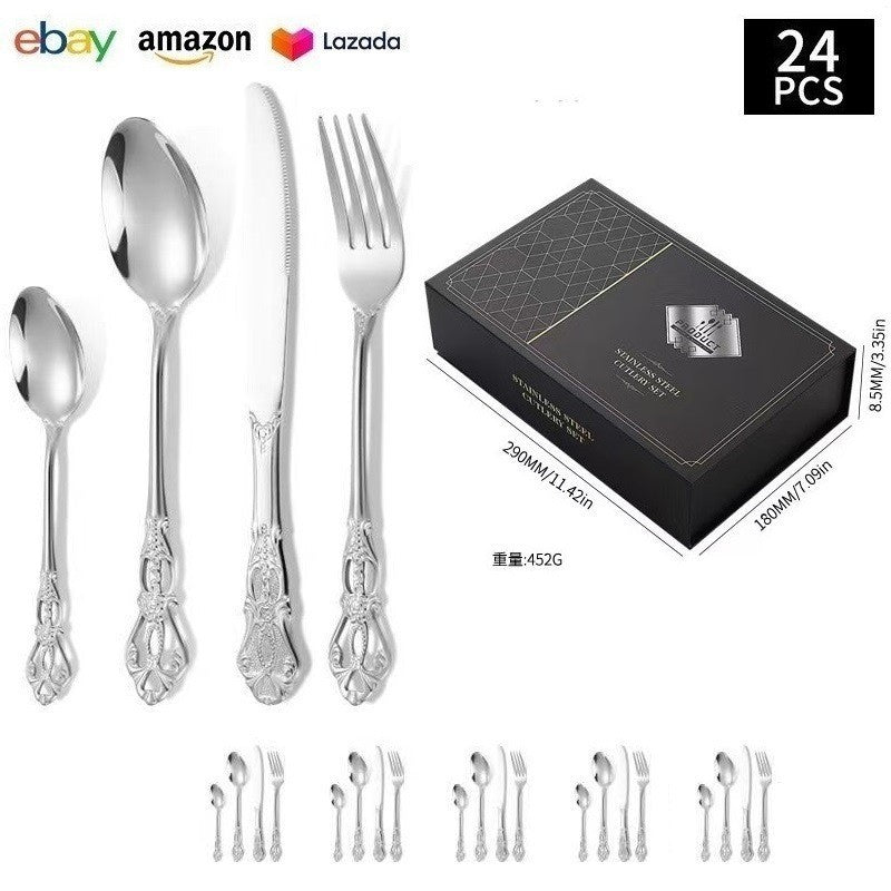 Royal Court 24-Piece Stainless Steel Western Cutlery Gift Set