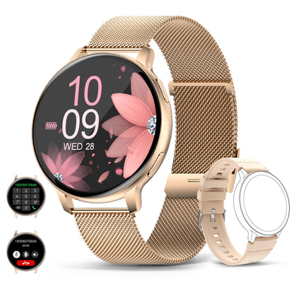 S53 Smart Watch – 1.39" round HD screen, Bluetooth calling, pedometer, multi-sports modes, and weather updates